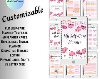 Pianificatore di cura personale PLR personalizzabile, Pianificatore di cura personale, Tracker di cura personale, Diario di cura personale, Regalo di cura personale, Pianificatori PLR, Modello PLR