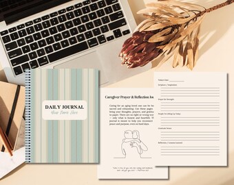 Diario di preghiera per assistenti domiciliari, assistenza agli adulti, famiglia, anziani, genitori, meditazione stampabile