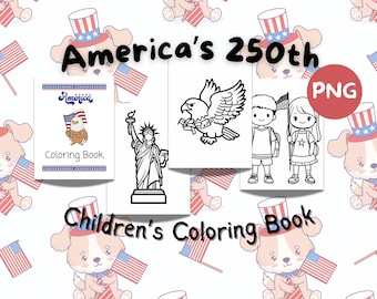 Festeggia il 250° compleanno dell'America: attività da colorare per bambini, download digitale PNG.
