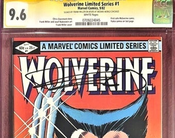 Wolverine # 1 - CGC 9.6 - Short Series - 9/1982 - SS Signed by Frank Miller in 2005 at Wizard World Chicago - White Pages