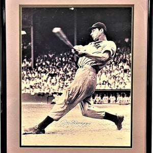Joe DiMaggio signed 16 x 20 LE photo, professionally framed 1 of only 1941 signed - this is # 1737 of only 1941 signed - BAS w Notary public