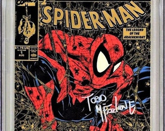 Spider-Man # 1 - Gold edition - CGC 9.8 - SS signed by Todd McFarlane - 1990 - full Todd McFarlane sig !!