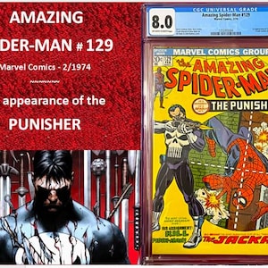 Amazing Spider-Man # 129 - CGC 8.0 - 1st appearance of The Punisher - major key issue OW/W pages