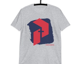 Patriot Church, Color Blast, Short-Sleeve, Unisex T-Shirt, Large Logo