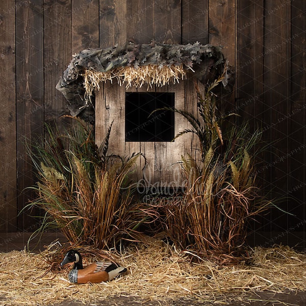 Newborn Duck Blind VDP Digital,  Digital Backdrop for Photoshop, overlay, Newborn, Cake Smash