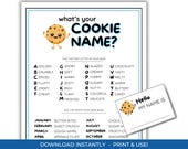 Cookie Name Generator Game: Printable Cookie Exchange Activity (Digital Download)