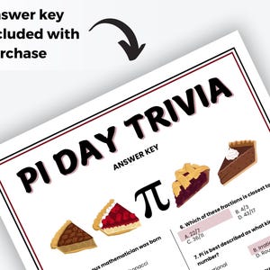 Pi Day Trivia Game: Fun Classroom Activity (digital Download) - Etsy