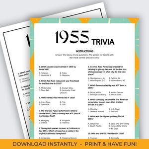 Jogo de curiosidades de 1955, curiosidades sobre o 70º aniversário, aniversário de 1955, nascido em 1955, jogo de 70º aniversário, de volta a 1955, curiosidades sobre 1955, curiosidades sobre o aniversário de 1955