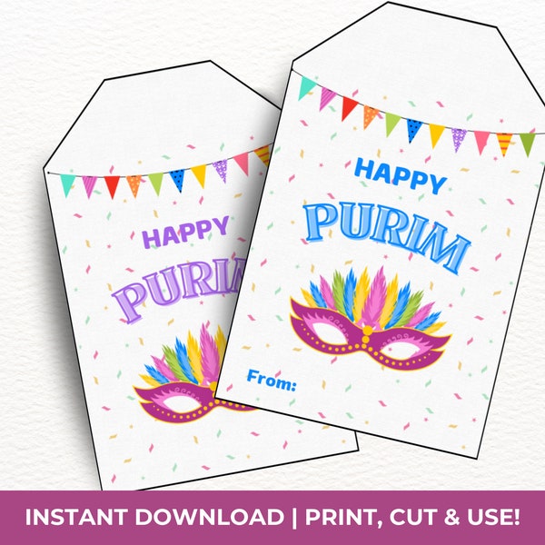 Purim Labels for Gifts, Hamentaschen Gift Tags, Mishloach Manot Labels, Purim 2024, Purim Gifts, Printable Purim Labels, Jewish Holidays