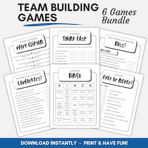 Team Building Games Bundle: Office Icebreaker Activities (Printable)