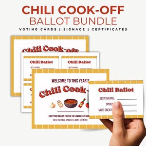 Chili Kochen Wahl-Bündel, Chili Wettbewerb, Chili Kochen Off-Abstimmung, Chili-Zertifikate, Jährliches Chili Kochen, Chili Wettbewerb Bündel