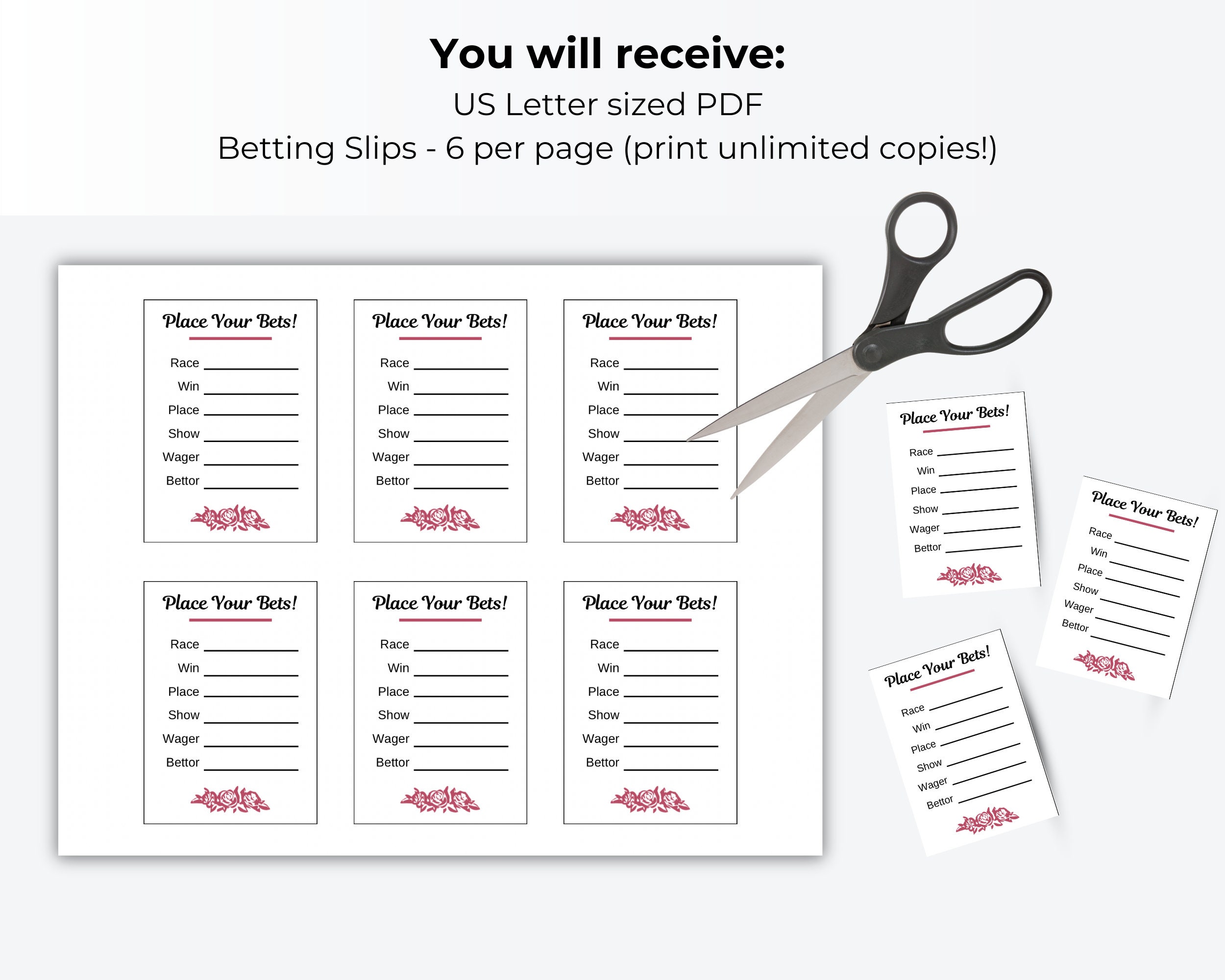 Kentucky Derby Betting Slips, Printable Derby Games, Derby Party Activities, Horse Racing Games ...