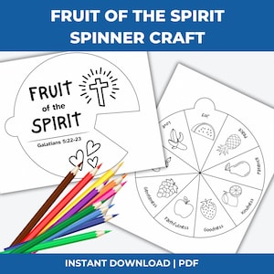 Fruits of the Spirit Spinner Wheel: Kids Bible Craft (PDF)