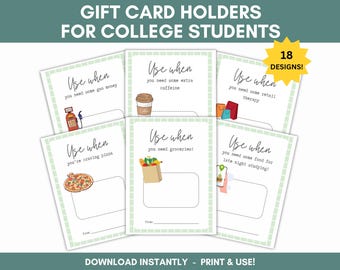 Gift Card Holders for College Students, College Grad Gift, High School Grad Gift, Sentimental Gift, Going to College, College Care Package