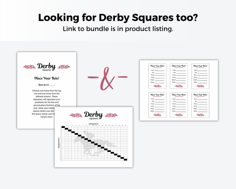 Kentucky Derby Betting Slips, Printable Derby Games, Derby Party Activities, Horse Racing Games ...