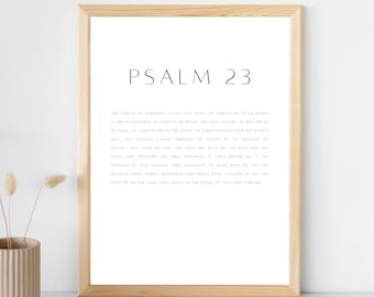 The Lord is My Shepherd Poster | Psalm 23 | Digital Download | Christian Wall Art Printable | Scripture | King James Version