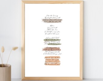 Jesus Paid it All Poster | Digital Download | Christian Wall Art Printable | Hymn