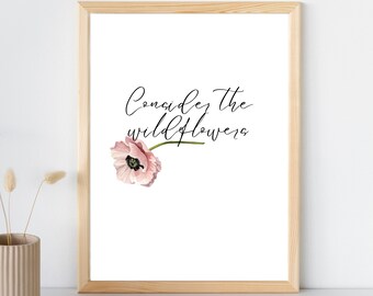 Consider the Wildflowers Poster | Digital Download | Christian Wall Art Printable | Scripture