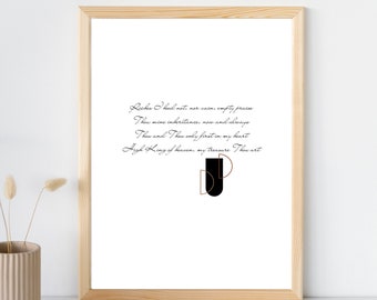 Thou Mine Inheritance Poster | Be Thou My Vision Hymn | Digital Download | Abstract Christian Wall Art Printable