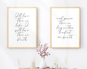 My Jesus I Love Thee Poster Set | Digital Download | Christian Wall Art Printable | Hymn