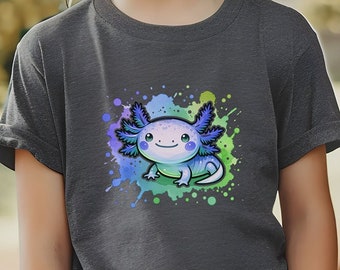Axolotl Shirt, Kids shirt, kids hoodie, children axolotl shirt, kid t-shirt for animal lover, gift for kid, gift for boy, gift for girl, tee