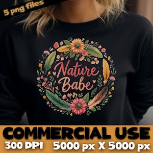 Handgetekende wilde bloemenkroon PNG, natuur Babe bloemen clipart, boho veren takje krans, vrouwelijke serif-tekst, koraal salie digitale bundel