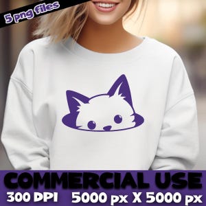 Cartoon Cat Peeking Circle PNG Bundle • Cute Playful Kitty Faces Clipart • Funny Cat Head Stickers • Digital Download Cats, Kitten Clipart