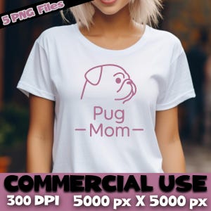Lot de logos carlin Japandi minimaliste | Création de logo de marque pour maman carlin PNG | Logo moderne simple animal de compagnie Clipart | Ensemble de logos de marque Dog Mom