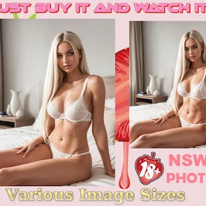 Sexy hot woman with a perfect face and hourglass body White modern Dubai bedroom for a stunning platinum blonde model in sexy lace lingerie