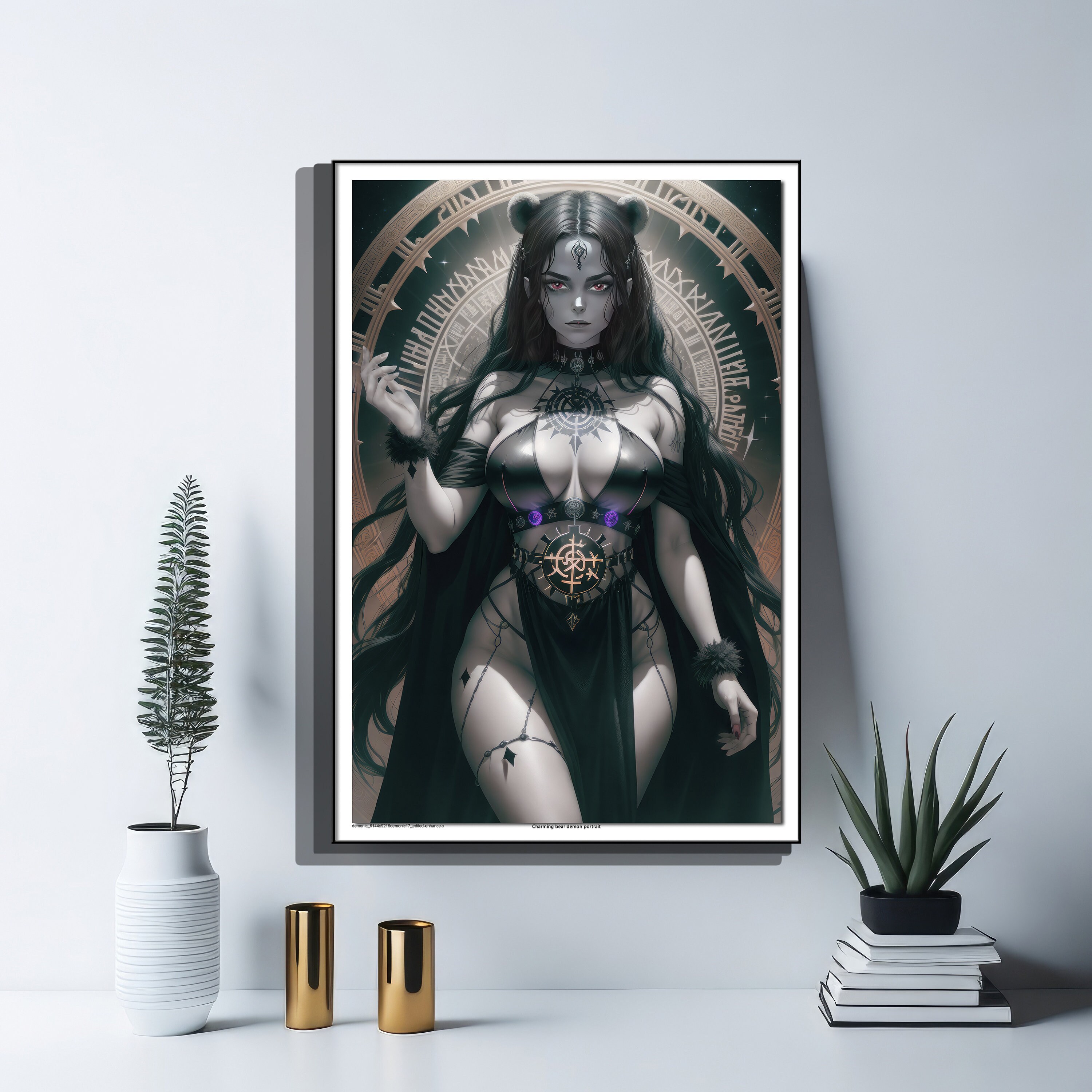 Charming Bear Demon Portrait, Nude, Sexy Shaman - Fantasy Work,magic
