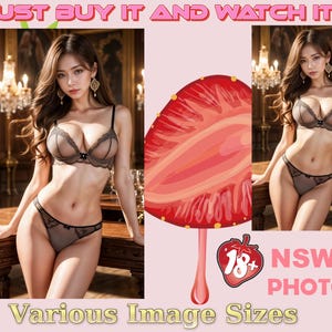 NSWF sexy hot chinese model in Dark Romance Digital style Illustration, Black Lace & Baroque Elegance, female in sensual sheer Lace Lingerie