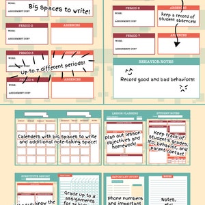Digital Teacher Planner - Printable, Fill-in, Notebook, Teaching ...