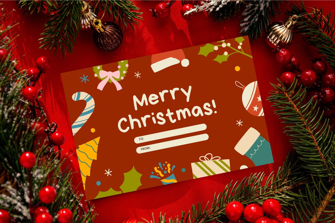 Christmas Card New Year Card Digital Download Printable - Etsy