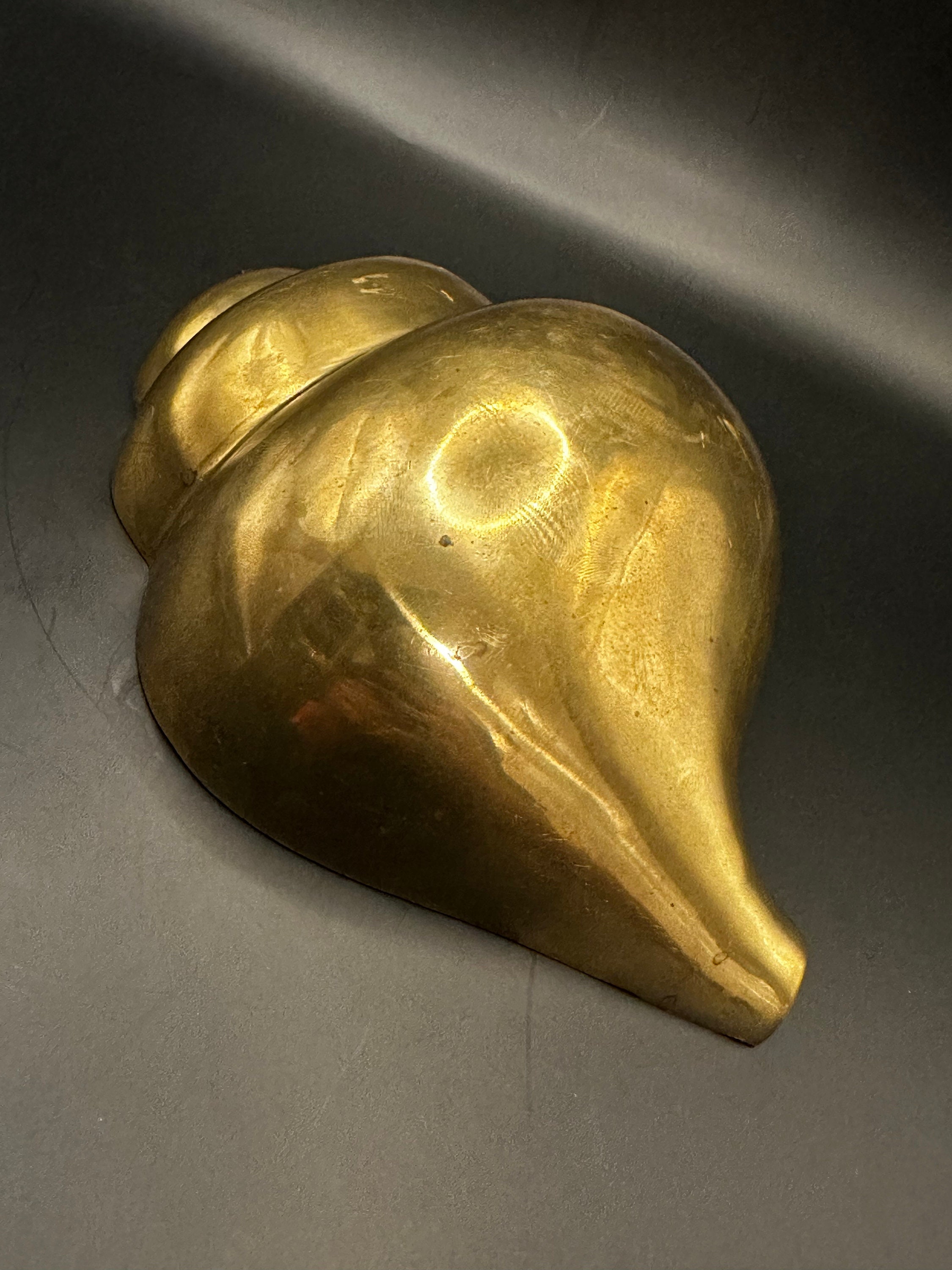 Vintage Brass Nautical Seashell Decor, Home Decor Accent, Coastal ...