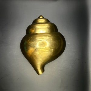 Vintage Brass Nautical Seashell Decor, Home Decor Accent, Coastal ...