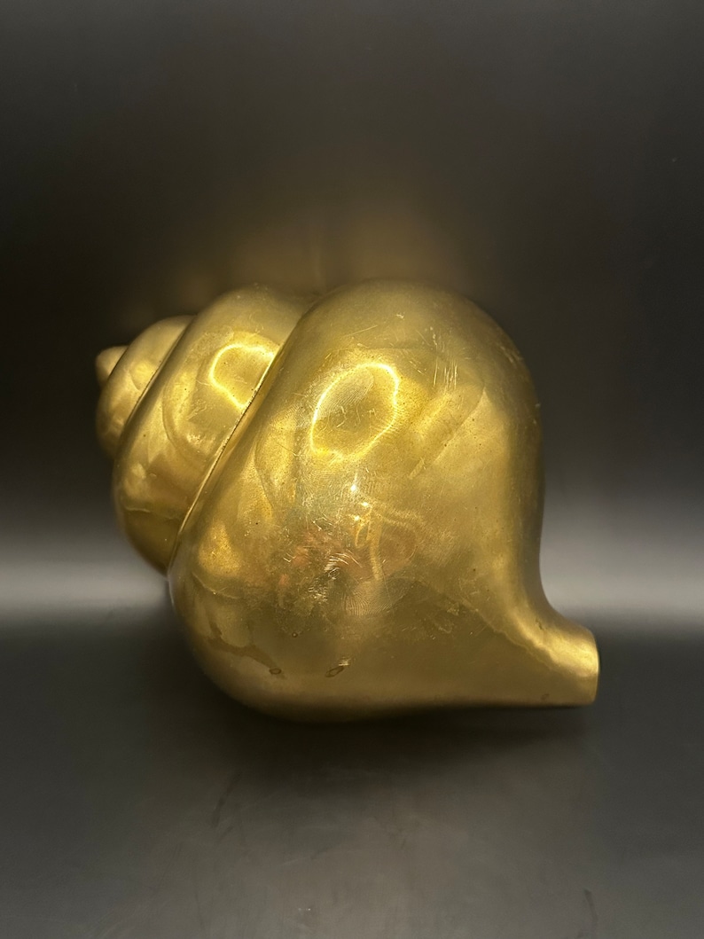 Vintage Brass Nautical Seashell Decor, Home Decor Accent, Coastal ...