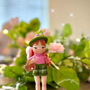 PRE-ORDER Amigurumi Handmade Adel Doll, amigurumi decor, miniature doll, dollhouse
