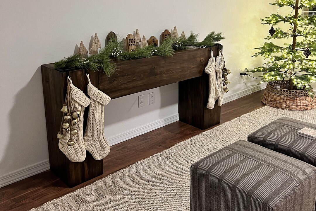 Modern Rustic Console Table Espresso Etsy