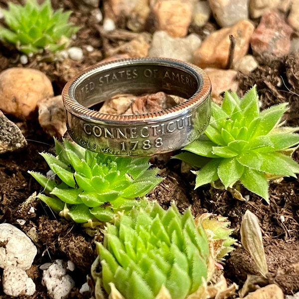 Handmade coin ring (US state quarter)