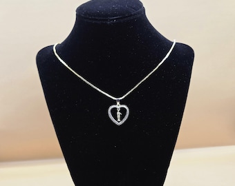 Santa Muerte Pendant w/ Box Chain (Venetian Chain) Cadena con medalla de santa muerte