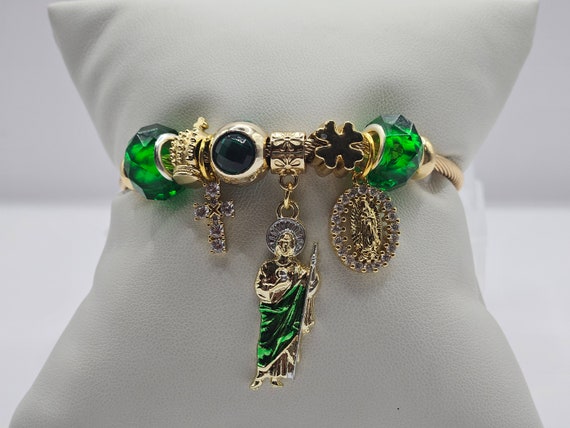 Saint Jude Thaddeus/ Lady of Guadalupe Charms Bracelet