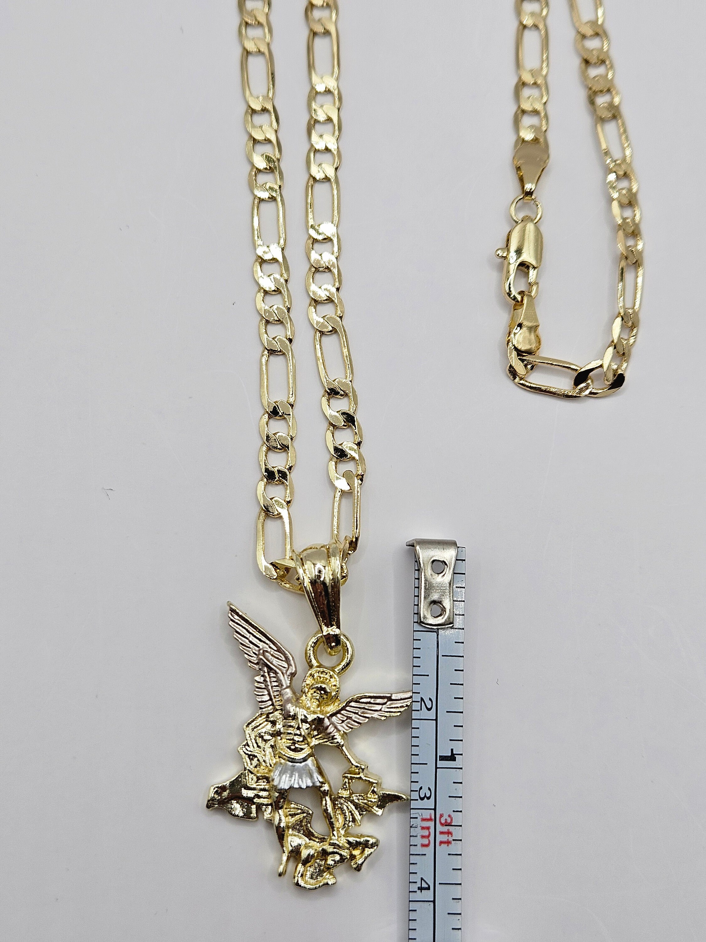 925 Sterlng Slver Sant Mchael Marner Lnk Necklace 20 Long