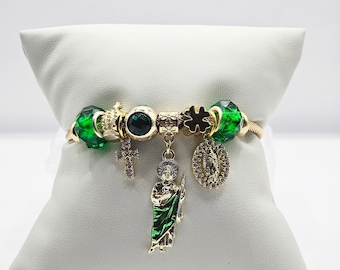 Saint Jude & Guadalupe Charm Bracelet