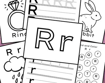 Letter R Worksheets, Alphabet Worksheets, Preschool Worksheets, Homeschool Worksheet, Letter Worksheet, Early Literacy Worksheet