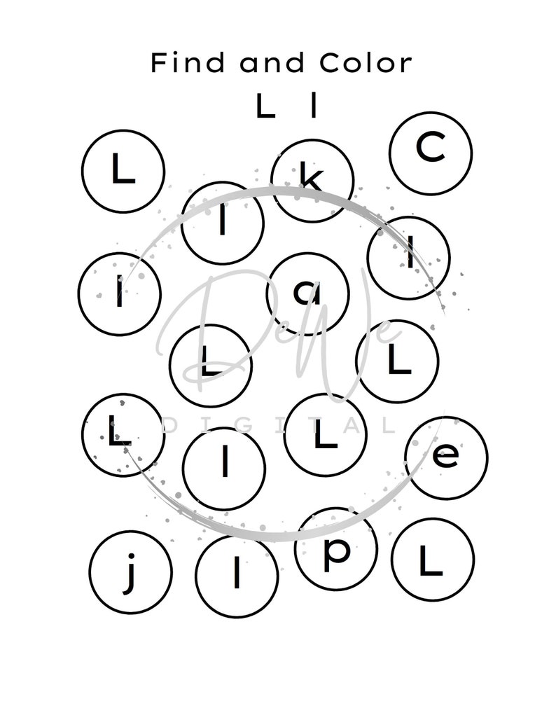 Letter L Worksheets Alphabet Worksheets Preschool - Etsy