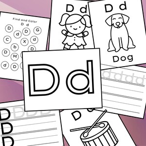 Hojas De Trabajo De La Letra D, Alfabeto, Letras, Páginas Para Colorear, Preescolar, Hoja De Cálculo, Niños Pequeños, Educación En Casa, Jardín De Infantes
