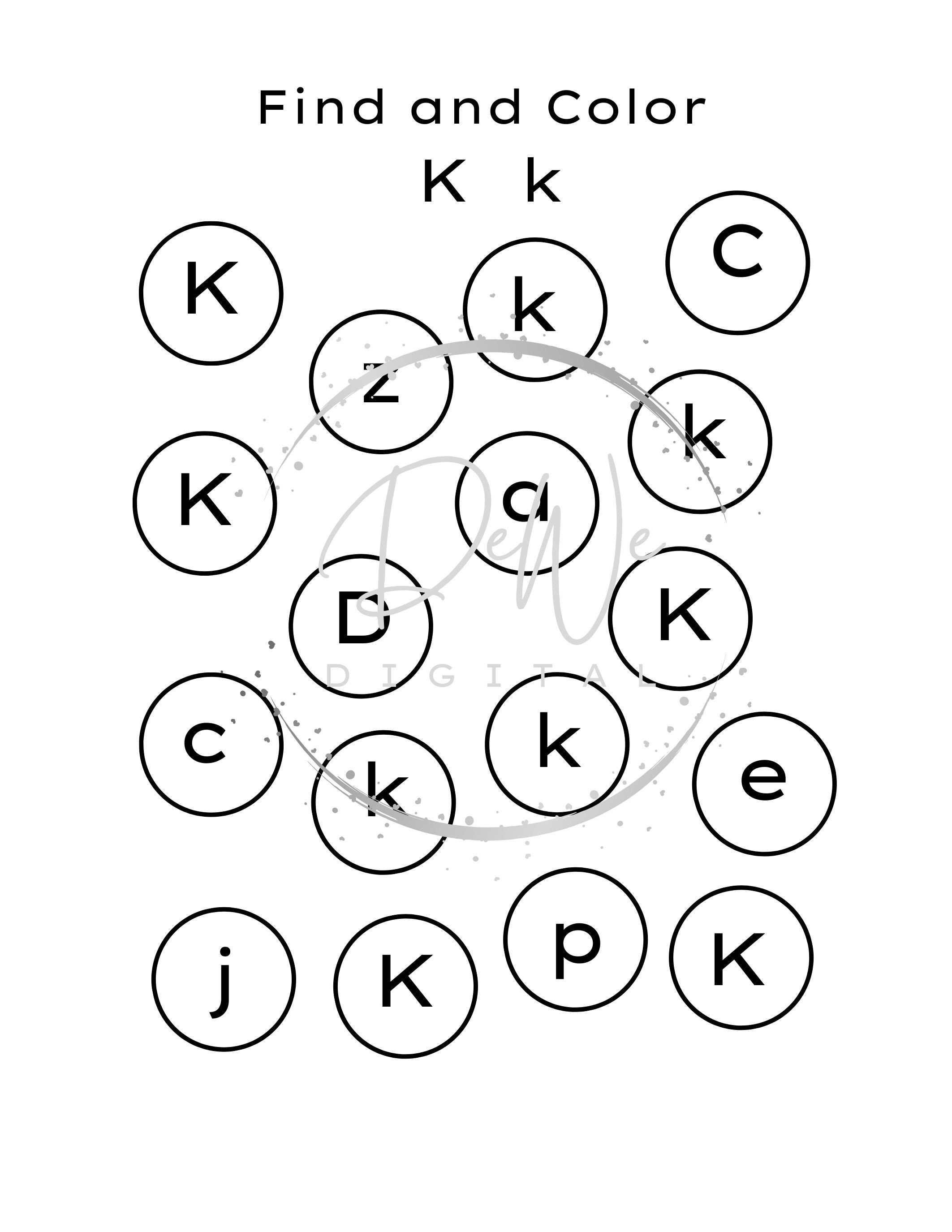 Letter K Worksheets, Alphabet Worksheets, Preschool Worksheets ...