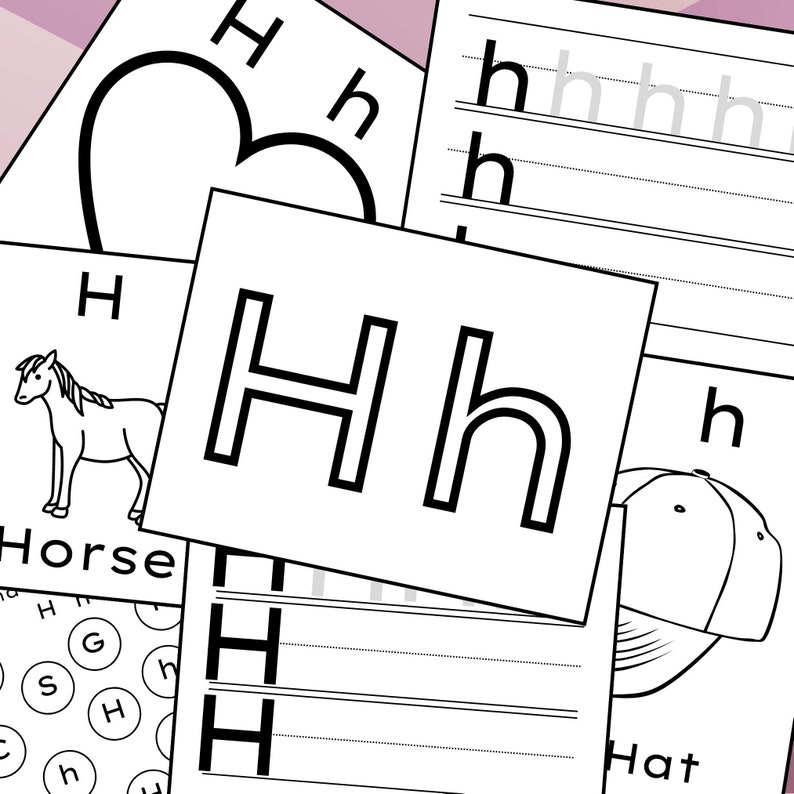 Letter H Worksheets Alphabet Digital Download Worksheets Etsy letter-h-worksheets-alphabet-digital-download-worksheets-etsy