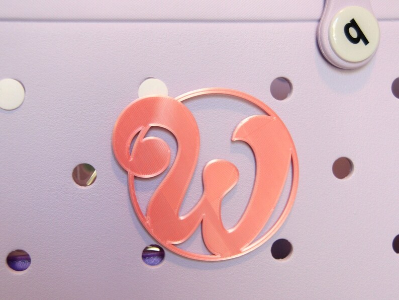 Bogg Bag Monograms Custom Bogg Bag Initial Charm 3D Etsy