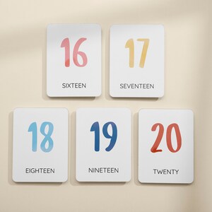 Montessori Numbers, 1-20 Printable Flashcards, Preschool Numbers ...
